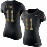 Women's Nike New Orleans Saints #11 Tommylee Lewis Black Camo Salute to Service T-Shirt