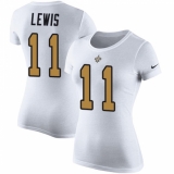 Women's Nike New Orleans Saints #11 Tommylee Lewis White Rush Pride Name & Number T-Shirt