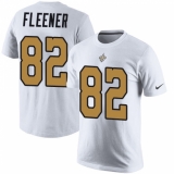 Nike New Orleans Saints #82 Coby Fleener White Rush Pride Name & Number T-Shirt