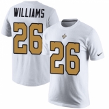 Nike New Orleans Saints #26 P. J. Williams White Rush Pride Name & Number T-Shirt
