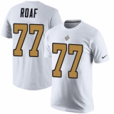 Nike New Orleans Saints #77 Willie Roaf White Rush Pride Name & Number T-Shirt