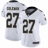 Women's Nike New Orleans Saints #27 Kurt Coleman White Vapor Untouchable Limited Player NFL Jersey