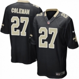 Men's Nike New Orleans Saints #27 Kurt Coleman Game Black Team Color NFL Jersey