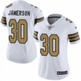 Women's Nike New Orleans Saints #30 Natrell Jamerson Limited White Rush Vapor Untouchable NFL Jersey