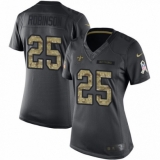 Women's Nike New Orleans Saints #25 Patrick Robinson Limited Black 2016 Salute to Service NFL Jersey