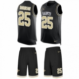 Men's Nike New Orleans Saints #25 Patrick Robinson Limited Black Tank Top Suit NFL Jersey