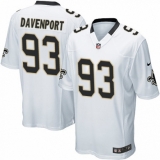Men's Nike New Orleans Saints #93 Marcus Davenport Game White NFL Jersey