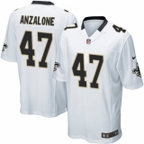 Men's Nike New Orleans Saints #47 Alex Anzalone Game White NFL Jersey