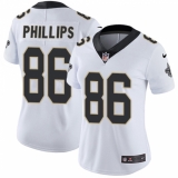 Women's Nike New Orleans Saints #86 John Phillips White Vapor Untouchable Limited Player NFL Jersey