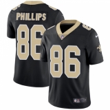 Men's Nike New Orleans Saints #86 John Phillips Black Team Color Vapor Untouchable Limited Player NFL Jersey