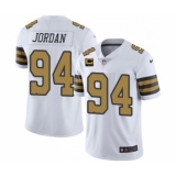 Men's New Orleans Saints 2022 #94 Cameron Jordan White With 4-star C Patch Stitched NFL Jersey