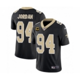 Men's New Orleans Saints 2022 #94 Cameron Jordan Black With 4-star C Patch Vapor Untouchable Limited Stitched NFL Jersey