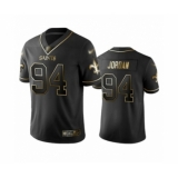 Men's New Orleans Saints #94 Cameron Jordan Limited Black Golden Edition Football Jersey