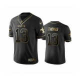 Men's New Orleans Saints #13 Michael Thomas Limited Black Golden Edition Football Jersey