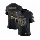Men's New Orleans Saints #13 Michael Thomas Black Golden Edition 2019 Vapor Untouchable Limited Jersey