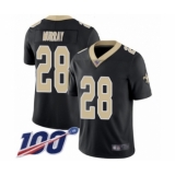 Men's New Orleans Saints #28 Latavius Murray Black Team Color Vapor Untouchable Limited Player 100th Season Football Jersey
