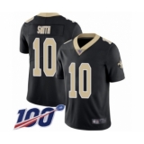 Men's New Orleans Saints #10 TreQuan Smith Black Team Color Vapor Untouchable Limited Player 100th Season Football Jersey