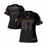 Women's New Orleans Saints #87 Jared Cook Limited Pink Rush Fashion Football Jersey