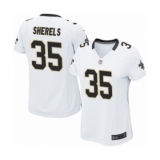 Women's New Orleans Saints #35 Marcus Sherels Game White Football Jersey