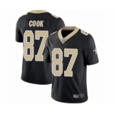 Youth New Orleans Saints #87 Jared Cook Black Team Color Vapor Untouchable Limited Player Football Jersey