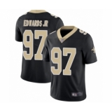 Men's New Orleans Saints #97 Mario Edwards Jr Black Team Color Vapor Untouchable Limited Player Football Jersey