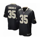 Men's New Orleans Saints #35 Marcus Sherels Game Black Team Color Football Jersey