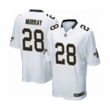 Men's New Orleans Saints #28 Latavius Murray Game White Football Jersey