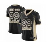 Men's New Orleans Saints #22 Chauncey Gardner-Johnson Limited Black Rush Drift Fashion Football Jersey