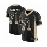 Men's Nike New Orleans Saints #71 Ryan Ramczyk Limited Black Rush Drift Fashion NFL Jersey