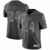 Men's Nike New Orleans Saints #24 Vonn Bell Gray Static Vapor Untouchable Limited NFL Jersey