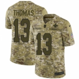 Men's Nike New Orleans Saints #13 Michael Thomas Limited Camo 2018 Salute to Service NFL Jersey