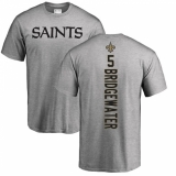 NFL Nike New Orleans Saints #5 Teddy Bridgewater Ash Backer T-Shirt