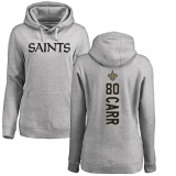 NFL Women's Nike New Orleans Saints #80 Austin Carr Ash Backer Pullover Hoodie