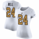 NFL Women's Nike New Orleans Saints #24 Vonn Bell White Rush Pride Name & Number T-Shirt