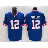 Men's Nike New York Giants #12 Darren Waller Blue 2023 F.U.S.E. Stitched Football Jerseys