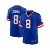 Men's New York Giants #8 Daniel Jones Royal Stitched Game Jersey