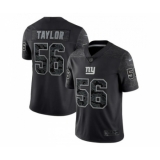 Men's New York Giants #56 Lawrence Taylor Black Reflective Limited Stitched Football Jersey