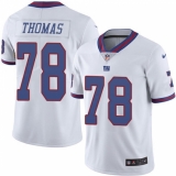 Youth New York Giants #78 Andrew Thomas White Stitched NFL Limited Rush Jersey