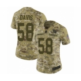 Women's New York Giants #58 Tae Davis Limited Camo 2018 Salute to Service Football Jersey