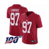 Men's New York Giants #97 Dexter Lawrence Royal Blue Team Color Vapor Untouchable Limited Player 100th Season Football Jersey