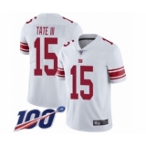 Men's New York Giants #15 Golden Tate III White Vapor Untouchable Limited Player 100th Season Football Jersey