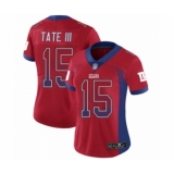 Women's New York Giants #15 Golden Tate III Limited Red Rush Drift Fashion Football Jersey