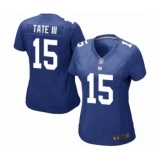 Women's New York Giants #15 Golden Tate III Game Royal Blue Team Color Football Jersey