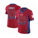 Youth New York Giants #53 Oshane Ximines Limited Red Rush Drift Fashion Football Jersey