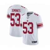 Men's New York Giants #53 Oshane Ximines White Vapor Untouchable Limited Player Football Jersey