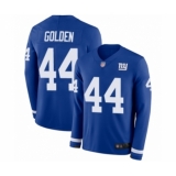 Men's New York Giants #44 Markus Golden Limited Royal Blue Therma Long Sleeve Football Jersey