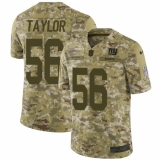 Youth Nike New York Giants #56 Lawrence Taylor Limited Camo 2018 Salute to Service NFL Jersey