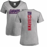 NFL Women's Nike New York Giants #53 Connor Barwin Ash Backer T-Shirt
