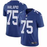 Men's Nike New York Giants #75 Jon Halapio Royal Blue Team Color Vapor Untouchable Limited Player NFL Jersey