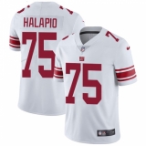 Youth Nike New York Giants #75 Jon Halapio White Vapor Untouchable Limited Player NFL Jersey